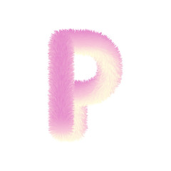 Fluffy Colored Typography 3D Letters