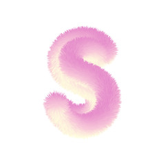 Fototapeta premium Fluffy Colored Typography 3D Letters