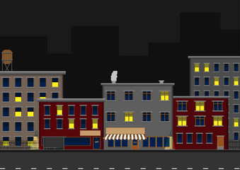 Obraz premium night city card. Vector illustration