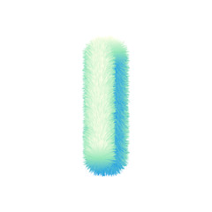 Fluffy Colored Typography 3D Letters