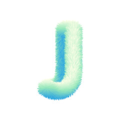 Fluffy Colored Typography 3D Letters