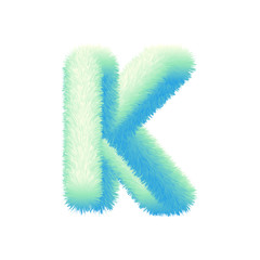 Fluffy Colored Typography 3D Letters