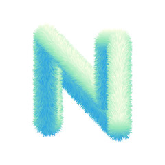 Fototapeta premium Fluffy Colored Typography 3D Letters