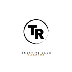 T R TR Initial logo template vector