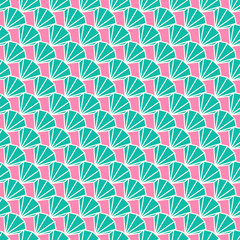 Seamless vector background with abstract leaves in minimal style. Geometric pattern with outlined geometric shapes.