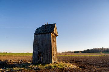 Wzgórz sokólskie, Stary wiatrak, Krajobraz wiejski Podlasia © podlaski49