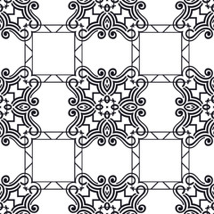 Abstract pattern in arabian style. Seamless vector background. Graphic modern art deco pattern