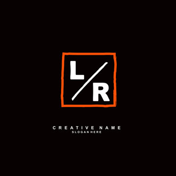 L R LR Initial logo template vector