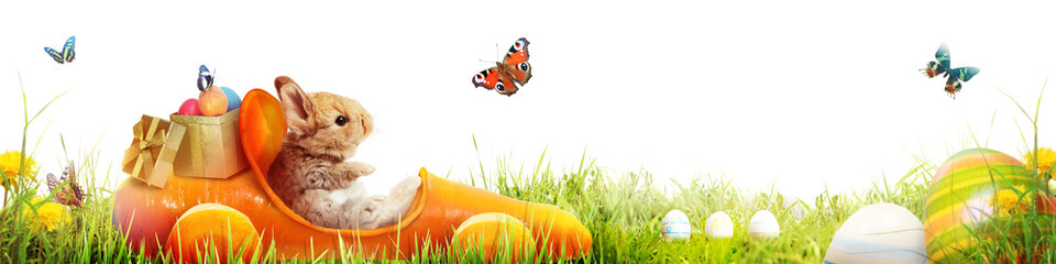 Osterhase unterwegs zum Osterfest!