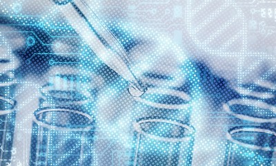 Science laboratory test tubes , laboratory equipment