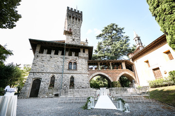 Obraz premium Sposi nella Villa