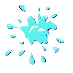 Blots, splashes, drops of paint, liquids. Abstract colored spots on a white background. Great illustration for any design