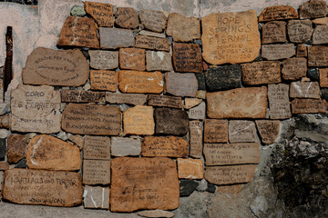 Monterosso wall Liguria Italy