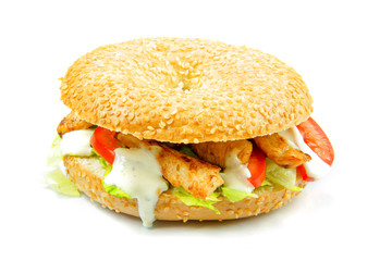 bagel au poulet