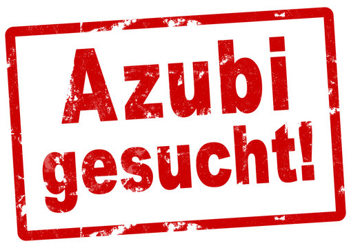 nlsb226 NewLongStampBanner nlsb - german text: Azubi gesucht! - Stempel / Einfach / rot / Vorlage - DIN A2, A3, A4 - new-version - xxl g7523 Stock Illustration | Adobe Stock