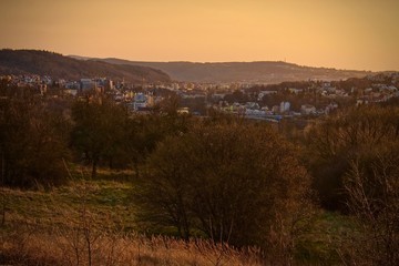 Sunset over the city