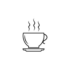 Cup of tea vector icon on white background, cup of coffee