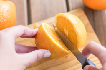 Process of fresh orange juice