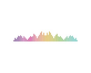 sound wave,pulse ilustration logo vector icon