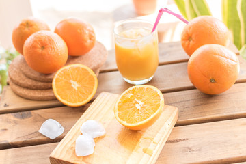 Process of fresh orange juice