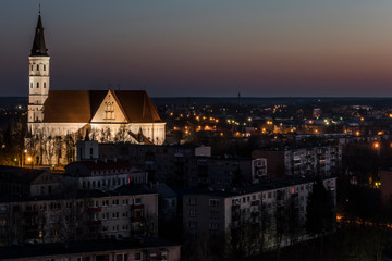 Fototapeta na wymiar Siauliai, Lithuania Cathedral of Saints Peter and Paul and skyline.