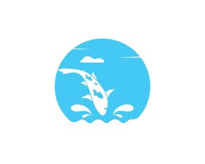 Koi fish logo vector