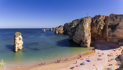 Beach of Dona Ana in Algarve (Portugal)