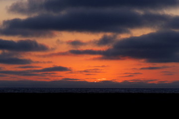 sunset in the sky in Oxnard California USA
