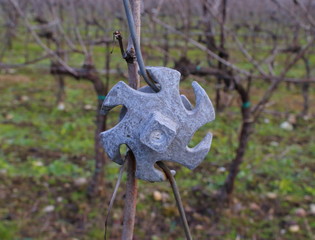 wire tensioner for vineyard rows
