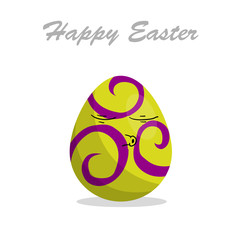 Cute, fun easter eggs cartoon illustration pattern