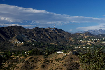 view of mountains in Los Angeles California USA