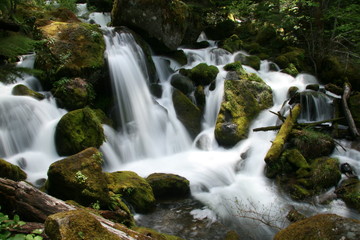 Fototapeta na wymiar gentle waterfall