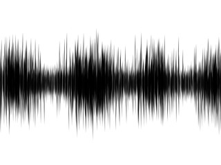 Abstract Black And White Audio Music Sound Wave