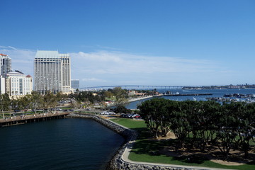 skyline in San Diego california USA