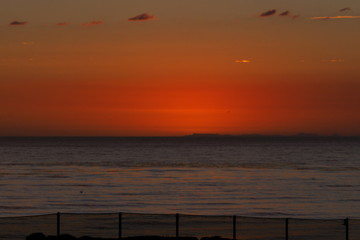 sunset on the sea California USA