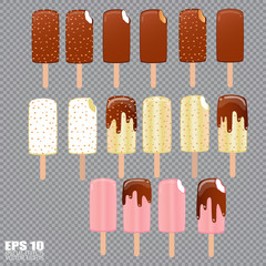 Collection ofvector ice cream illustrations. Illustration of ice creams 