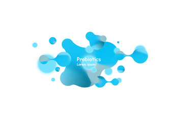 Probiotics bacteria vector design. Concept of design with Lactobacillus Probiotic Bacteria. Template design with Prebiotic healthy nutrition ingredient