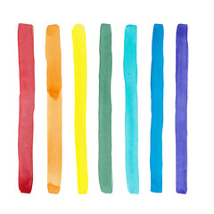 Colorful rainbow brushes.