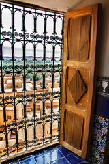 widok z okna, kasba Taourirt, Maroko
