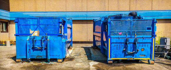 press container waste compressor industrial garbage