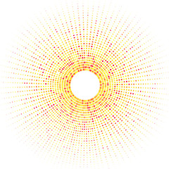 Circle with multicolored rays    