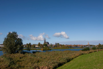 Fototapeta na wymiar City of Kampen Overijssel Netherlands. River IJssel