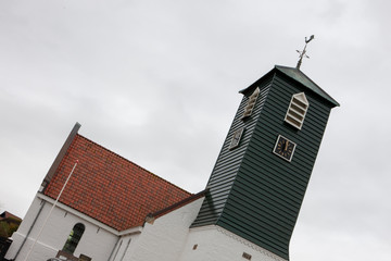 Fototapeta na wymiar Callantsoog Netherlands church. Coast