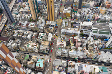  Top view of Hong Kong residential city