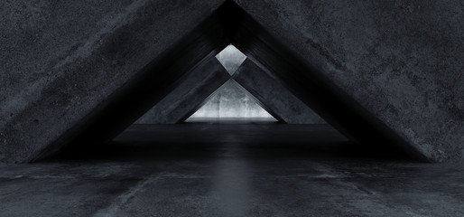 Sci Fi Modern Concrete Cement Dark Empty Asphalt Reflective Grunge Hall Room Corridor Tunnel Spaceship Glowing White Cinematic Daylight Rays Glow 3d Rendering