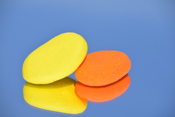 coloured stone reflections