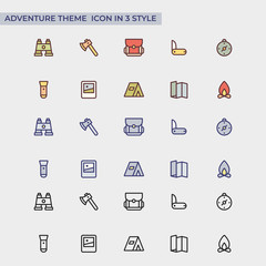 Adventure Theme Icon With Any Style Vector