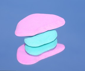 a reflection of stones