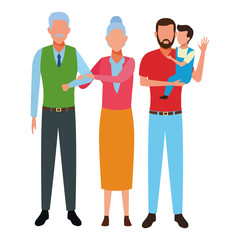 Obraz premium family avatar cartoon character