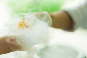 close up of ice cream being served